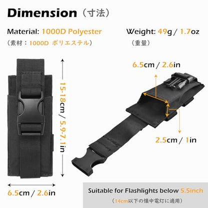 TRIWONDER Tactical Phone Pouch Molle, Smartphone Holster Bag EDC Utility Cellphone Lock Card Holder Organizer Fit for Waist Belt Case - color: 11 Black