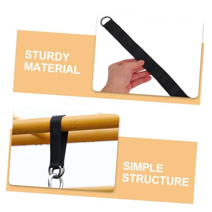 Happyyami 4 Pcs Outdoor Swing Connecting Straps Heavy Duty Carabiner Alternatives Nylon Suspension Belts for Tree Swing Hammock and Fitness Equipment