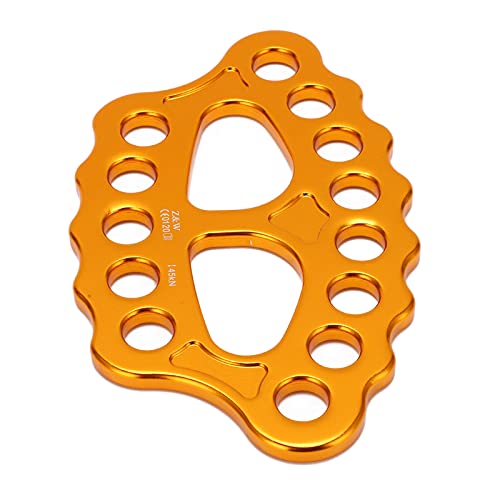 45kn Aluminum Alloy Takelytplatte 15 Holes Anchor Divider, Climbing on , Finger Power Equipment for Mountaineering, Climbing, Caves, Abseiling, Departure