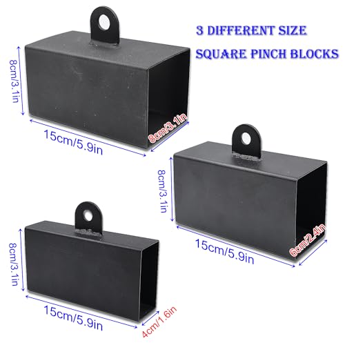 Metal Pinch Block Grip Set with Loading Pin, Pinch Block Grip Workout Rock Climbing Power Grips Forearm Finger Exerciser Strength Training Strengthener Equipment