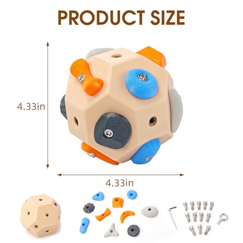 Handcrafted Boulder Blocks for Climbers 3D Rock Climbing Ball Build Strength and Precision Finger Training Tool for Rock Climbers