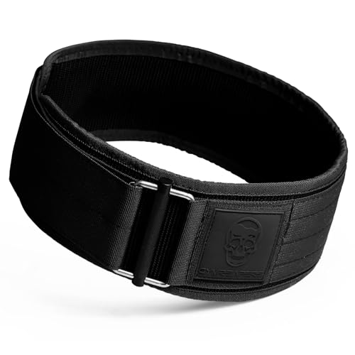 Gymreapers Quick Locking Weight Lifting Belt for Men Gym Belt for Powerlifting Deadlift Belt with 4 Inch Neoprene Metal Buckle Back Support Weightlifting Belt Women - color: Black/Black, size: Small