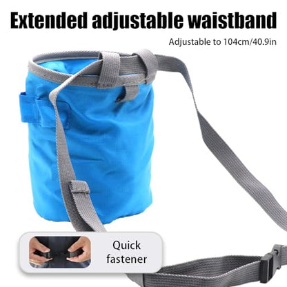 Chalk Bag for Rock Climbing, Bouldering Chalk Bag with 2 Zippered Pockets Rock Climbing Gear Equipment for Rock Climbing Gym Weightlifting