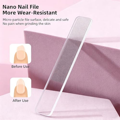 10PCS Professional Nail Care Set – Stainless Steel Nail Clippers, Nail File, Cuticle Pusher – Complete Grooming Tool Kit for Home and Travel