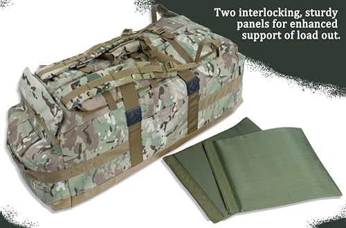 Large Military Duffle Bag Backpack Tactical Field Gear Equipment Duffel Bag Army Deployment Bag 85L - color: At Camo