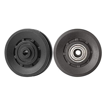 High-Strength Fixed Bearing Pulley Wheel Fitness Cable Machine Build DIY Soundless Pulleys Lifting Rope Guide Loading 441lb