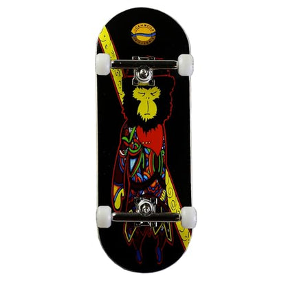 NOAHWOOD Fingerboards (NW9.0 Kickflip Deck 98mmx34mm 5-Layer Maple Wooden Handmade)+(Update NOAHii 34mm Trucks)+(NW iii Logo Handmade Wheels) (Monkey King) - color: Monkey King