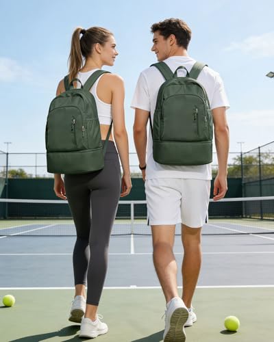 BJLFS Small Gym Backpack for Women Men, Waterproof Gym Track Bag with Expandable Shoe Compartment, Lightweight Mini Casual Daypack Sports Back Pack for Travel Hiking Dance Yoga Fitness Track, Green - color: Green