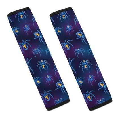 Universal Soft and Comfortable Seat Belt Shoulder Pad for Adult Use, Most Cars, 1 Pair Fantasy Spider Purple Blue Harness Pads Strap Anti-Slip Pad - color: Pattern 439