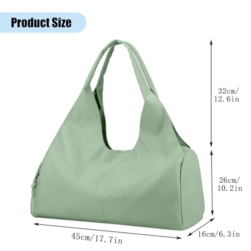 Forestfish Yoga Gym Bag For Women With Shoes Compartment & Wet Dry Storage Pockets Lightweight Duffel Bag, Green - color: Green