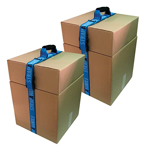 6' Carry Strap with Handle | 2-Pack | Adjustable Belt | Easy, Safe, Secure, Lifting, Moving, Carrying Heavy Boxes, Groceries | Best Luggage Strap (Strap-A-Handle 2 Pack - 6ft. Length, 40lb. Capacity) - color: 6' Length, 40lb. capacity - 2 Pack