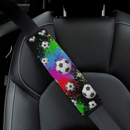 2 Piece Universal Soft and Comfortable Seat Belt Shoulder Pad for Kids, Most Cars, Black Soccers Seat Belt Covers Cushion, Neck and Shoulder Support - color: Pattern 1122