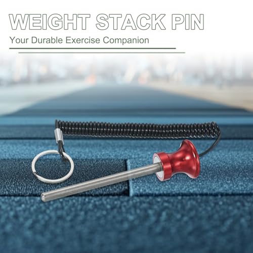 Weight Stack Pin, Weight Gym Pin Strength Training Equipment Replacement with Pull Rope for Commercial Home - color: Blue/Red, size: 0.3 x 3.1 Inch
