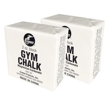 Cramer Gym Chalk Block, 2-Pack of 2 oz, Magnesium Carbonate for Powerlifting, Rock Climbing, Gymnastics, Crossfit, Weightlifting & Bouldering, Use in Chalk Balls & Bags, Superior Grip - style: Block Chalk – 4 oz.