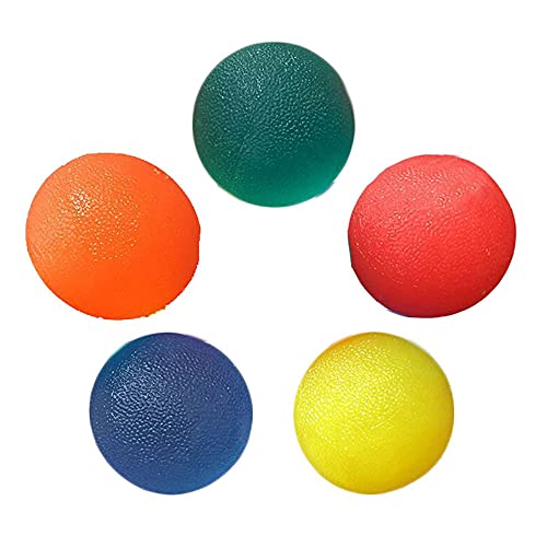 Multiple Resistance Therapy Exercise Gel Squeeze Balls for Hand Finger Wrist Muscles Arthritis Grip Exerciser Strengthening - color: Round ball