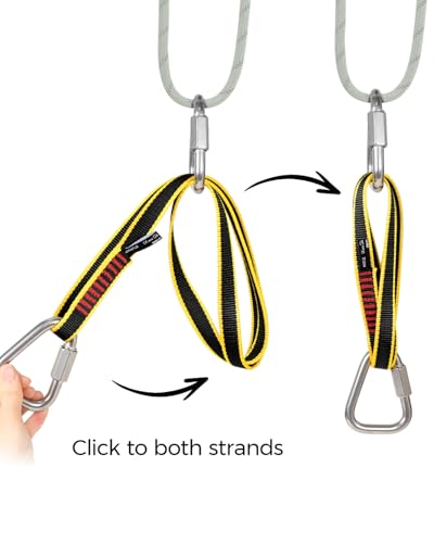 20mm Nylon Climbing Sling Runner 22kN / 4950lbf CE UIAA Certified | Rock Climbing Webbing Straps for Outdoor Climbing, Rappelling, Swing, Mountaineering & Emergency Anchoring - size: 20MM+60CM (3pcs)