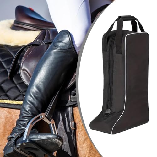 kowaku Equestrian Pack Equipment Horse Riding Tall Boot Bag Horsewhip Shoes Organizer with Handle Shows Sports Carry Pouch Boot Bag
