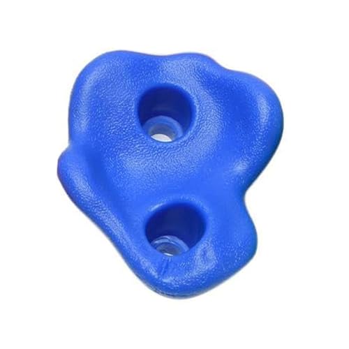 Keenso Rock Climbing Holds, PE Rock Wall Hold Set 12PCS with Screws and Wrench, Ergonomic Grip, 80kg Capacity, 12.5 X 10cm, for Indoor Outdoor Kids Adults Training - color: Blue