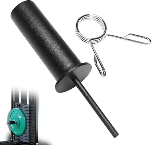 Weight Stack Pin with Spring Clip Collar Weight Stack Extender Pin for Cable Machines and Functional Trainers Commercial Home Gym Accessories (Dia:10mm Length: 110mm) - size: Dia:10mm Length: 110mm
