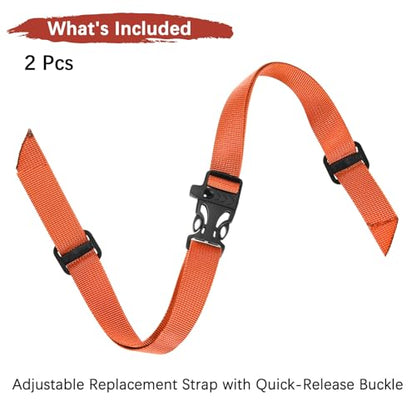 Backpack Chest Strap Sternum Straps with Emergency Whistle Buckle for Backpack Replacement & Hiking - color: Orange