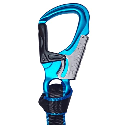Arborist Speedline Kit 26" (6-Pack) - 29kN 1" Webbing & 35kN Double-Action Snap Hook, Heavy Duty Sling for Climbing, Rigging, Professional Tree Work Gear, Orange - color: Blue-48inch-1pc