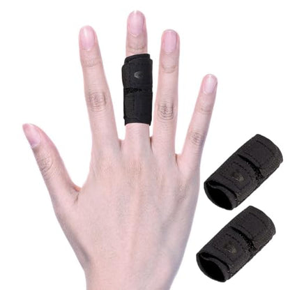 2 PCS Finger Splint Trigger Finger Brace Adjustable Finger Sleeve Buddy Wraps Compression Finger Support Mallet Finger Support for Arthritis Pain Sport Injuries (Single, M) - size: Medium, style: Single - 2pcs