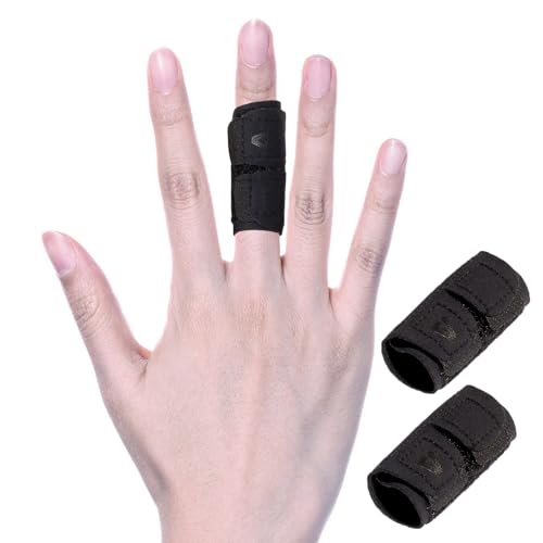 2 PCS Finger Splint Trigger Finger Brace Adjustable Finger Sleeve Buddy Wraps Compression Finger Support Mallet Finger Support for Arthritis Pain Sport Injuries (Single, L) - size: Large, style: Single - 2pcs