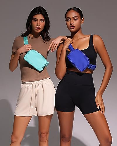 YOSHUYUKI Waist Belt Bag for Women Lulu Dupes Mini Small Crossbody Purse Sling Cute Fashion Waterproof Fanny Pack Over The Shoulder Bags Fashionable Travel Running Belt Pouch Bum Bag Peppermint Green - color: Peppermint Green