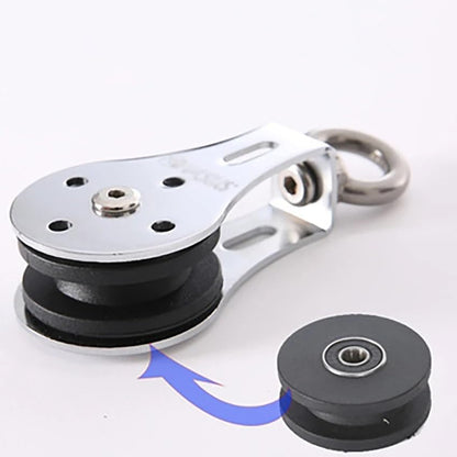 M8 Hanging Ring Mute Pulleys Bearing Wheels DIY Fitness Sports Lifting Pulley Wire Rope Rolling Wheel Fitness Accessories