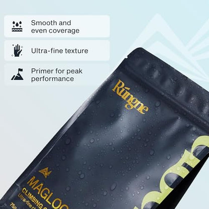 RUNGNE Premium Climbing Chalk - High Performance Chalk for Rock Climbing, Bouldering, Weightlifting & More - Unmatched Grip and Skin Friendly - size: 75 G