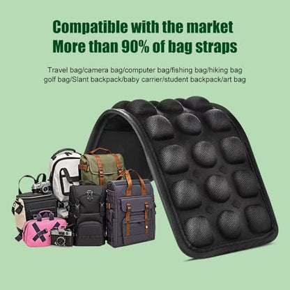 Tactical Shoulder Strap Pad Vest Shoulder Strap Pad Backpack Shoulder Pad for 3 Inch Sling Bag Shoulder Strap (Black)