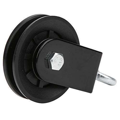 Dioche Fitness Equipment Support Pulley Hanging Wheel for IndoorOutdoor Ropes, PP Iron Plate, 155x88mm
