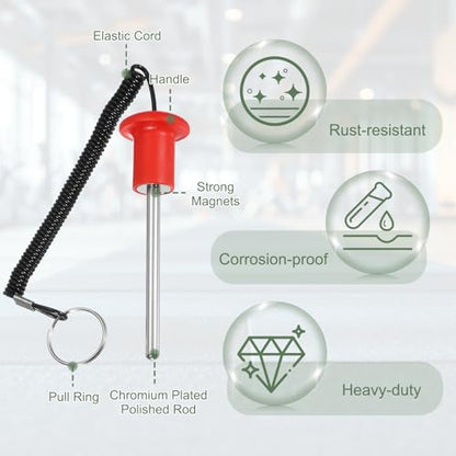 Gym Pin Weight Stack Pin Strength Training Lifting Equipment Replacement with Pull Rope Fitting for Home Gym - color: Red, size: 0.3 x 3.9 Inch