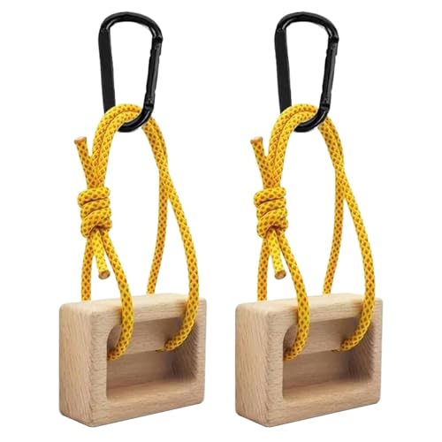 Hangboard Climbing 1 Pair Wooden Pull up Equipment | Fingerboard Climbing for Climbers Tree Hand Playground Enhances Grip Strength Indoor Outdoor Doorway