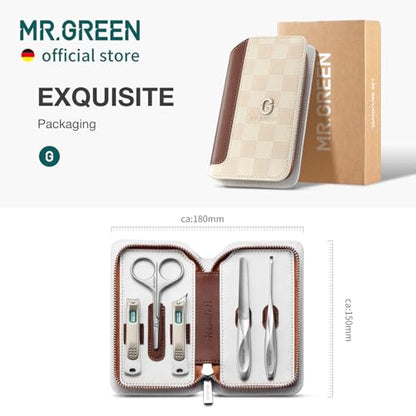MR.GREEN Manicure Sets Light Luxury Nail Clipper Kits Personal Care Tools Fashion Contrasting PU Case (Mr-8883) - color: Mr-8883