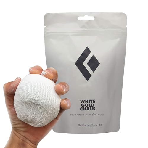 BLACK DIAMOND White Gold Chalk 100% Magnesium Carbonate Loose or Refillable - color: Refillable Chalk Ball, size: 50g