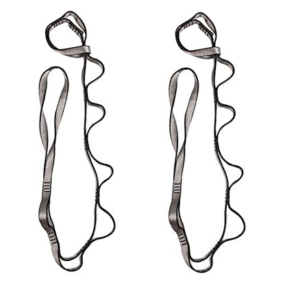 2Pcs Adjustable Anti-Gravity Chrysanthemum Swing Flying Stretch Belt Rope Climbing Daisy Chains Extension Yoga Belt Hanging - color: Grey, size: 1.5M