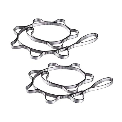 2pcs safety daisy chain, multi-ring adjustable nylon strap rope yoga pilates stretch band - color: Gray, size: Length：1.1m