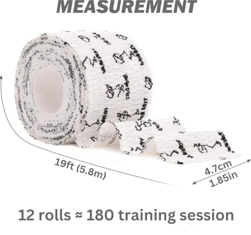 WARM BODY COLD MIND 1.85" Weightlifting Thumb Tape - Hook Grip Tape for Powerlifting, Cross Training, Gym Tape, Workout, Weight Lifting Tape, Athletic Finger Wrap (Mix 12 Rolls) - color: 12 Rolls Mix