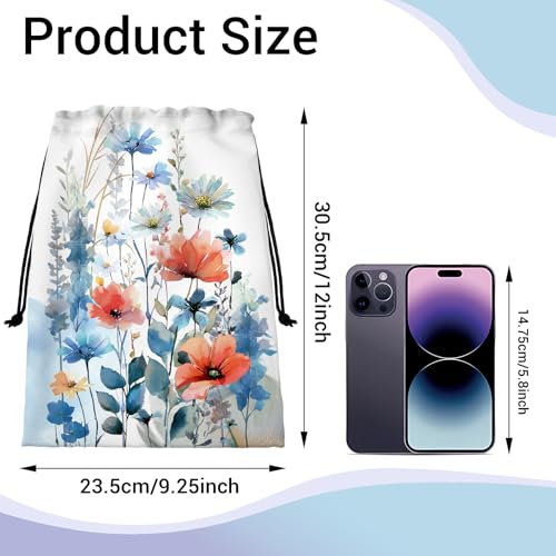 Gymnastics Grip Bag Lightweight Small Drawstring Grip Bags for Gymnasts - color: Blossom Floral-multi