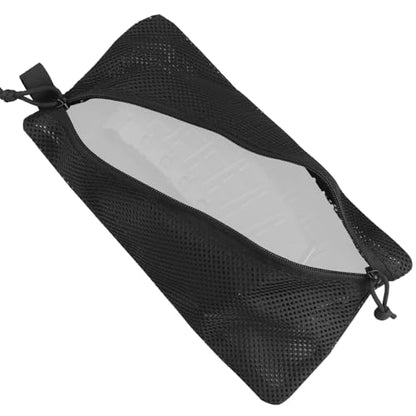 Tactical Mesh Pouch Insert, Modular Utility Admin Pockets Travel Organizer EDC Zipper Pouch 6X12,12X12 - color: BK, size: 6"x12"