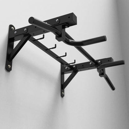 Multi-Position Wall-Punched Pull-Up Bar, Multi-Function Storage Hook Indoor Exercise Fitness Equipment, Strength Training Bar with Adjustable Handles, Load-Bearing 300 Kg