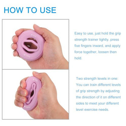uxcell Hand Grip Strengtheners, Grip Strength Training for Rock Climbing - color: Pink