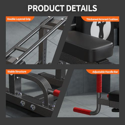 SogesPower Multi-Function Power Tower Pull Up Bar Station for Home Gym | 10-Level Adjustable Height Pull Up Bar Stand Dip Station Strength Training Workout Equipment - color: Black