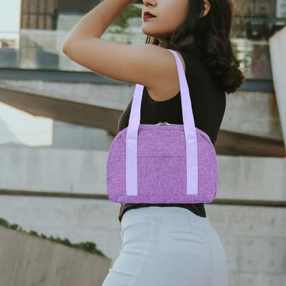 Mini Gym Bag for Women Girls, 12 inch Small Gym Tote, Lightweight Small Carry On Duffle Bag for Travel Sports - color: Light Purple