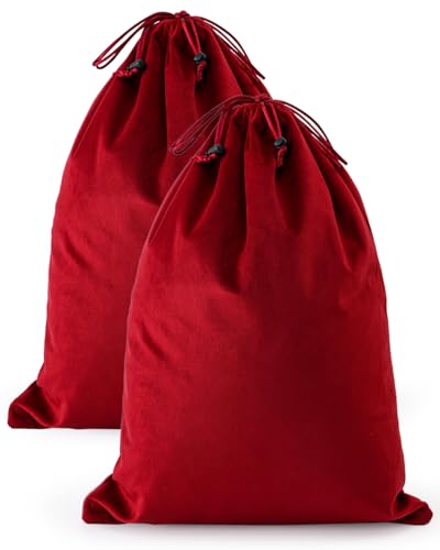 2 Pcs Shoe Bags for Travel, Dust Velvet Bags, Rio Red, 17.3x12.6 Inch | Washable & Reusable Travel Shoe Bags, Dustproof Shoe Bags with Drawstring Closure, Suitable for Travel, Home Storage - color: Rio Red, size: 17.3"x12.6"