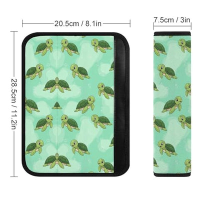 2 Pack Cute Sea Turtles Green Seat Belt Cover Universal Fit Shoulder Protector for Adults and Children, Most Cars, Comfortable Driving - color: Pattern 825