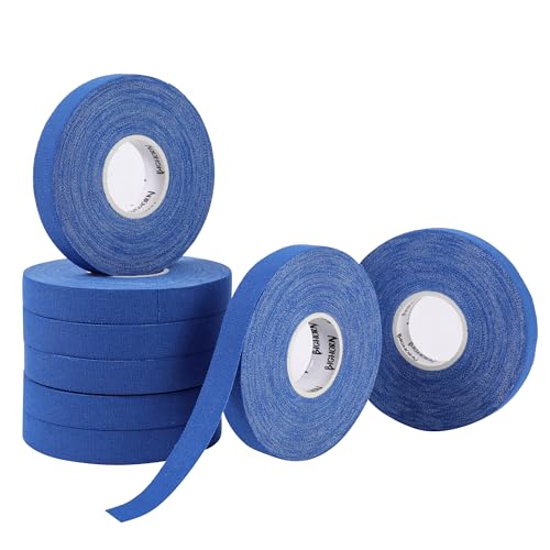 Bighorn Athletics Finger Tape, Male Climber Tin, 0.5" x 45ft, 8 Rolls, Blue | Climbing tape with retro design tape holder for tension support & bouldering. EZ tear, strong adhesive, residue-free. - color: Blue
