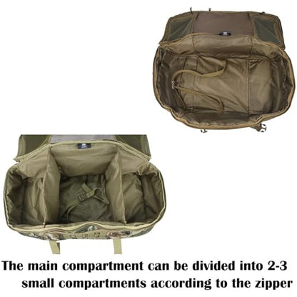 3 In 1 Tactical 85L Military Backpack Travel Duffle Bag for Weekender Gym Workout Deployment - color: Tan