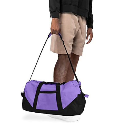 21" Large Duffle Bag with Adjustable Strap - color: Purple